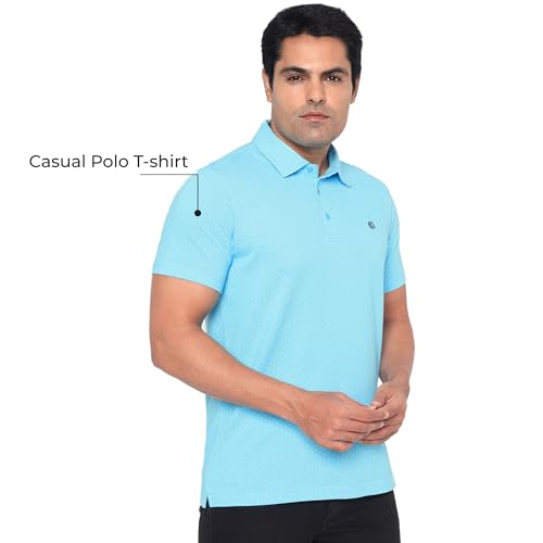 Image of MANE AND MINI Men's Cotton Regular Fit | Pique Polo Neck T Shirt | Half Sleeves Casual Shirt for Men
