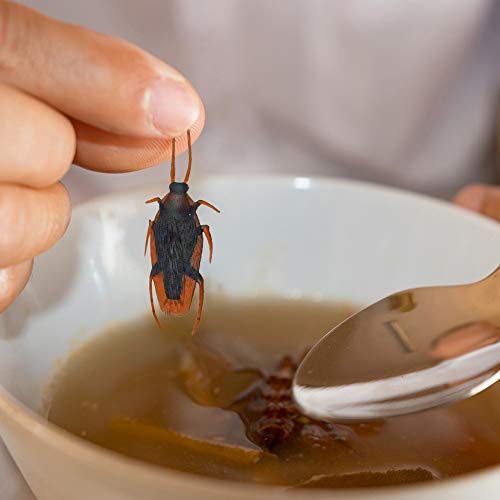 Uniideco 50 Pieces Prank Fake Roaches, Look Real Plastic Trick Joke Toys , Scary Insects Realistic Bugs Gag Gifts, Novelty Cockroach For Halloween Party (50 Pieces) #TOP6