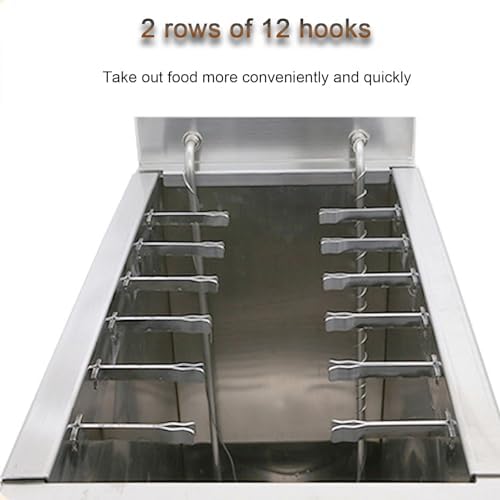 25L Commercial Deep Fryer - Automatic Hot Dog & Corn Dog Maker with 50-200℃ Adjustable Temperature, 8 Sausage Capacity, Perfect for Restaurants & Catering