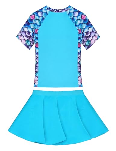 Image of Girls Swimsuit One Piece Bathing Suit Sleeveless Swimwear Matching Skirts for Toddler Kids Swim Surfing