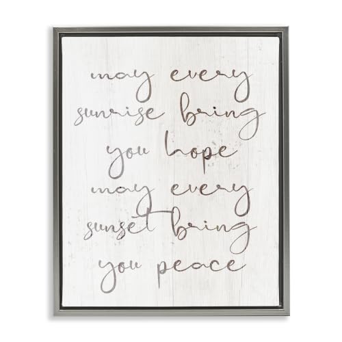 'Sunrise Bring You Hope Uplifting Phrase'| Floating Frame Canvas Art