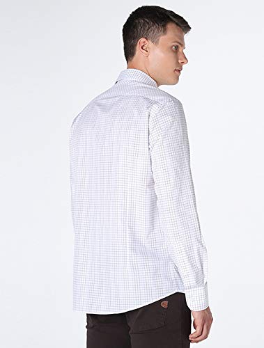 Camisa Slim Xadrez, Aramis, Masculino, Branco, GG