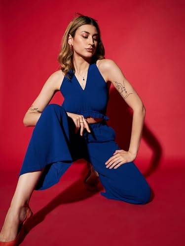 Image of SASSAFRAS Women's Knitted Halter Neck Jumpsuit