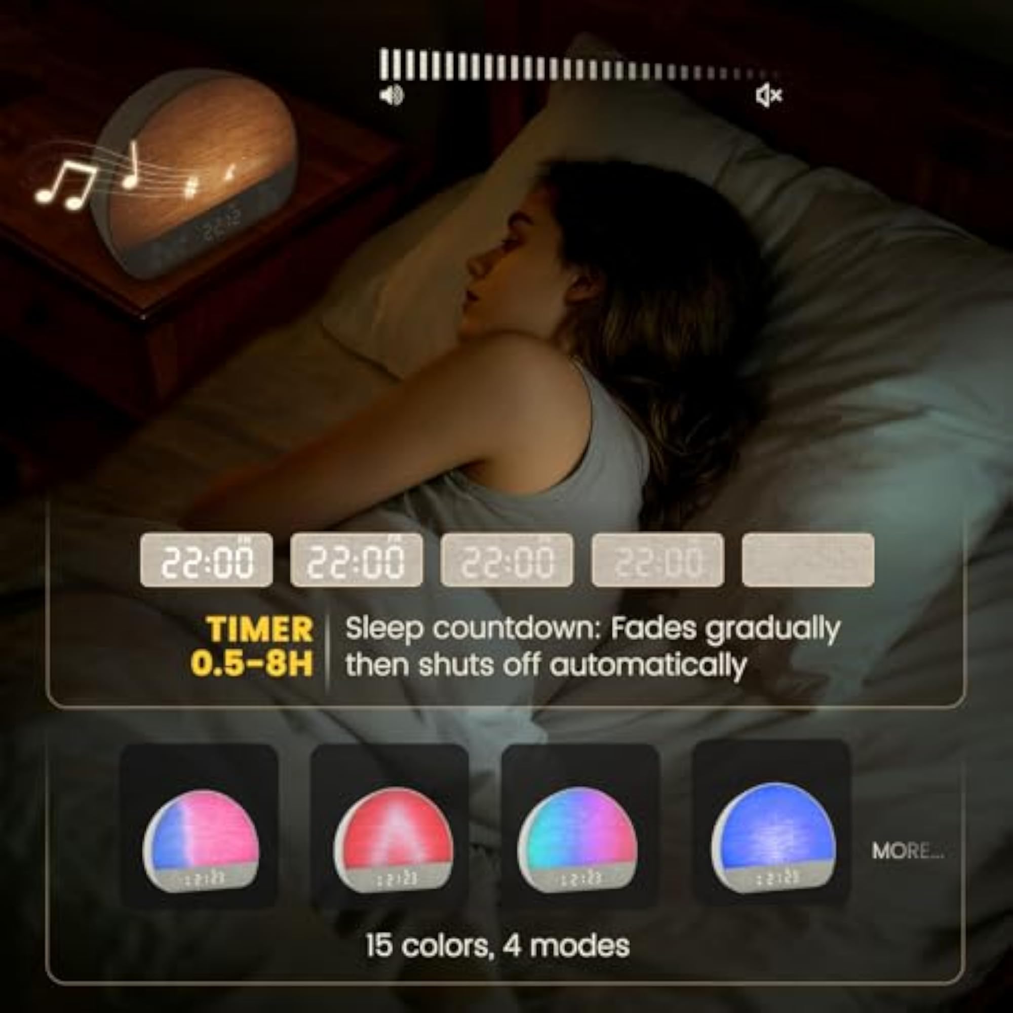 Sunrise Alarm Clock with Bluetooth Speaker