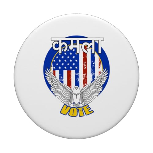 Campagne électorale présidentielle en langue hindi Kamala Harris PopSockets PopGrip Adhésif – vue 3