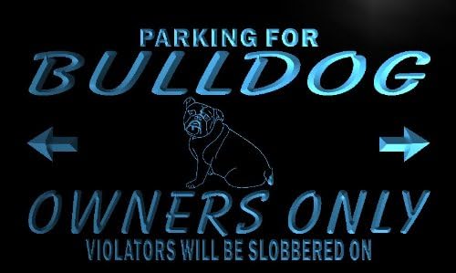 ADVPRO n158-b Bulldog Owners Parking Neon Light Sign