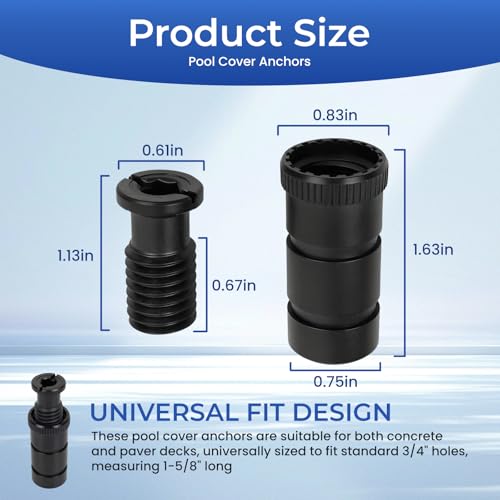 Anclajes para cubiertas de piscina 24 unidades miniatura 2