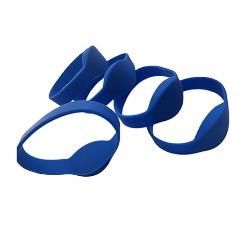 NTAG215 wasserdichte Etiketten, NFC-Tag-Armbänder, ntag215 Business-Key-Armbänder, 13,56 MHz, kompatibel mit TagMo- und NFC-fähigen Geräten, Blau, 5 Stück