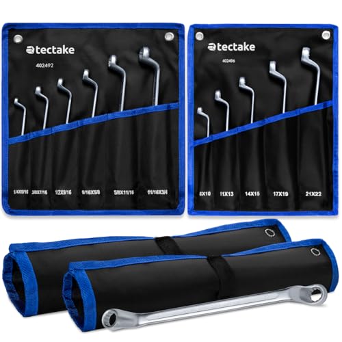 2 borse arrotolabili con occhielli per un facile trasporto e un pratico fissaggio a parete: Il set attrezzi include 2 borse arrotolabili con occhielli, per un trasporto comodo e sicuro delle chiavi a doppio anello. Le borse del tool kit sono progettate per essere facilmente fissate a parete, mantenendo il tuo set sempre organizzato e pronto all’uso.