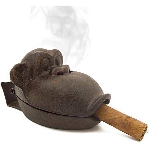 Cast Iron Monkey Ashtray for Cigarettes Cover