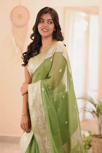 Image of Women's Cotton Soft Silk Sarees | Jamdani Cotton Saree With Attach Unstitched Blouse Piece