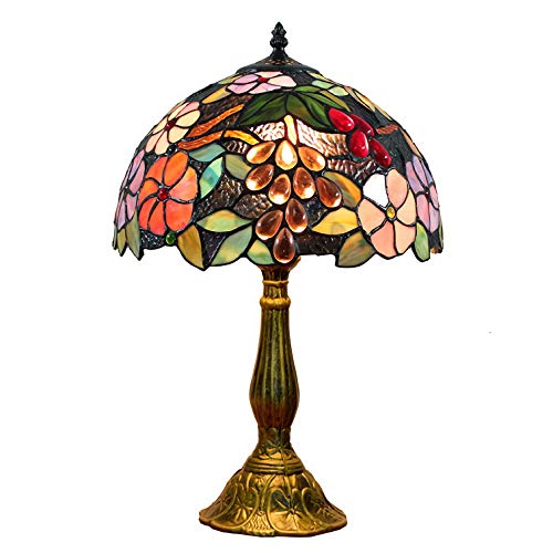 Lampe de bureau en vitrail poétique faite à la main