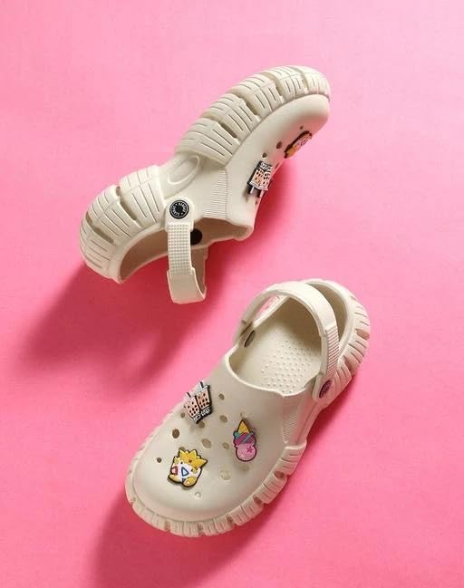 Image of Unisex Kids Clogs Soft Anti Skid Mules Sandals with Adjustable Back Strap Indoor & Outdoor Slipper for Boys & Girls Everyday Use Waterproof Jibbex Slides