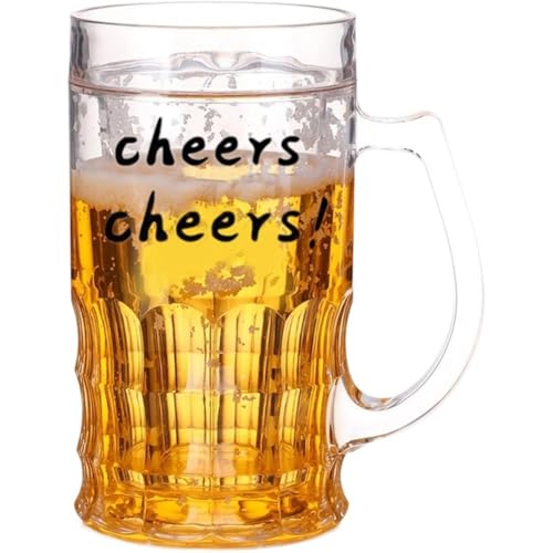 Brxmpn Bicchieri Birra Finti con Manico Boccale Birra Realistico Boccale Birra Divertente per Halloween Festa Decorazione Bar Accessorio Scherzoso