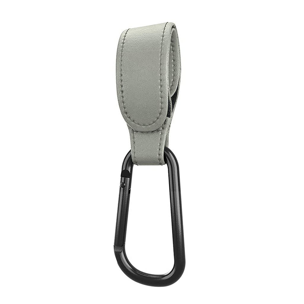 oringnat Portable Stroller Hooks Adjustable PU Leather Multi-purpose Clip Your Purse Shopping Diaper Bags on Pram