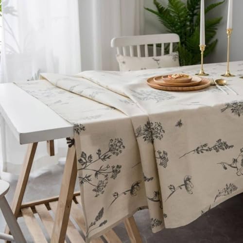 Nappe en coton et lin lavable pour protéger et décorer votre table basse - 2