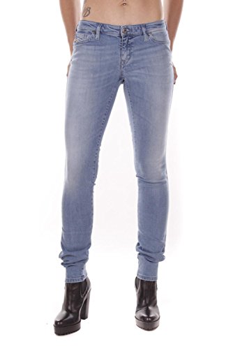 Jeans Diesel Skinzee-Low R27S6 stretch pour femmes en denim bleu