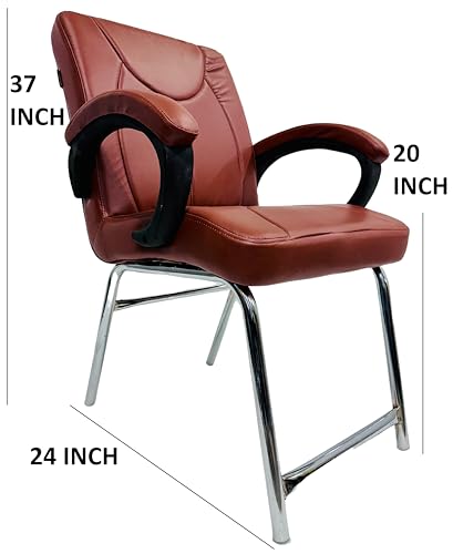 Image of Relaxation Chair Made up of Strong and Durable Frame Home Chair Modern Design for Comfort Seating (1, Brown, H Type Frame)