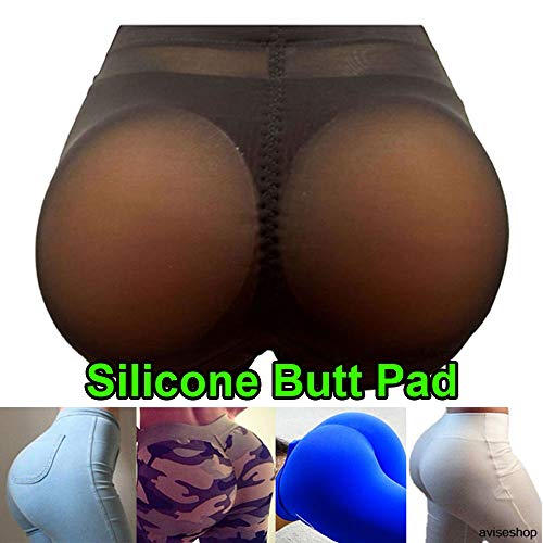 Butt Boost Removable Silicone Pads Panties Lift Up Padded Big Buttocks Enhancer Panties Set (Beige, M) #TOP2
