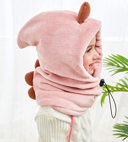 Happy Cherry - Cappello Passamontagna Bambina Bambino Inverno Berretto con Sciarpa Bambini Cappellino in Pile Protezione del Collo Cartone Animato per Sciare Ciclismo Sport all'aperto - 2-8 Anni - Image 4