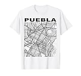 Puebla City Street Map Mexico Souvenir T-Shirt