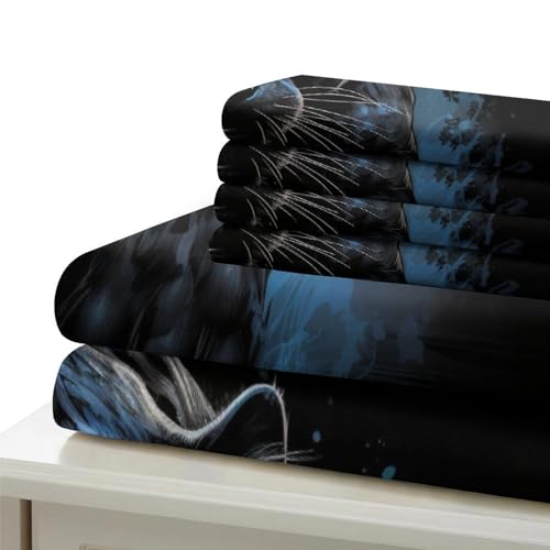 Linge de lit motif panthère et housse de couette douce 135x200 cm - 6
