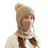 TAGVO Pasamontañas Termico para Mujer, Balaclava Polar Multifuncional Pasamontañas Invierno Capucha Polar Máscara de Esquí para Clima Frío Montaña Camping Senderismo