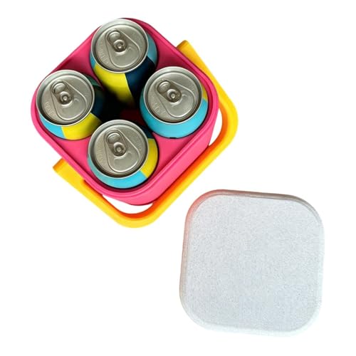 Portabebidas de mano reutilizable para transporte seguro de vasos