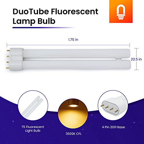Lumenivo 40 Watt Replacement Bulb For Philips Pl-L40W/835/4P/Rs/Is 3500K Cfl Duotube Fluorescent Lamp Bulb With 2G11 4 Pin Base - 1 Pack #TOP1