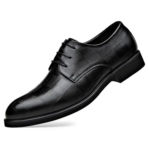 Mens Comfort Oxfords Shoes for Men, Pointed Toe Lace-up Comfort Brogue Dress Shoes Casual Business Work