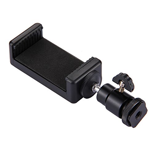 PU214 - Cabezal de trípode universal útil de 360 grados para selfie, abrazadera de soporte para smartphones