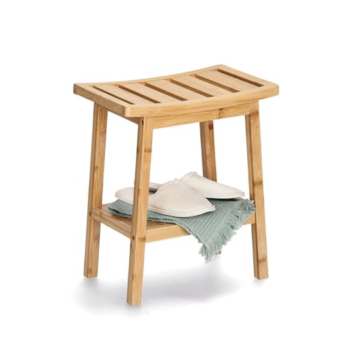 Zeller 18982 Hocker m. Ablage, Bambus