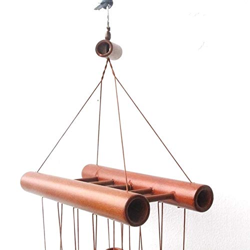 SZBLYY Windgong Bamboe windgong handgemaakte opknoping windgong holle toonband ladder woondecoratie windgong natuurlijk… - Image 5