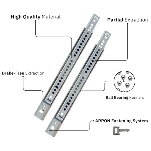 Guide a Sfere H17Mm Portata 15Kg per Estrazione