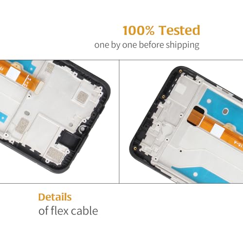 Image of Screen Replacement for Cricket Outlast 5G 2024 SN509C 6.75 inch IPS TFT LCD Display Touch Digitizer Assembly with Frame AT&T Motivate Pro 5G SN509A Repair Replacement Screen Black