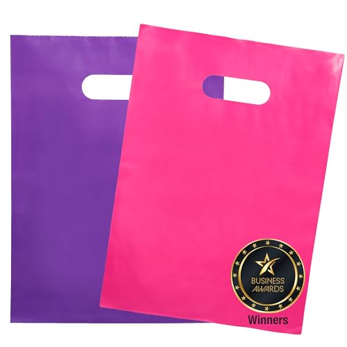 Choice Marts 200 Pink And Purple Plastic Bags 9x12 Merchandise Bags