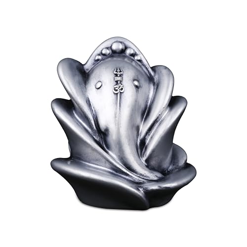 Image of Artarium Small Ganesha Ji Idol Statue, Ganpati Rose Shape Murti (Height 3 Inch), Figurine for Car Dashboard, Pooja, Unique Wedding & Birthday Gift, Sculpture, House Warming - Silver