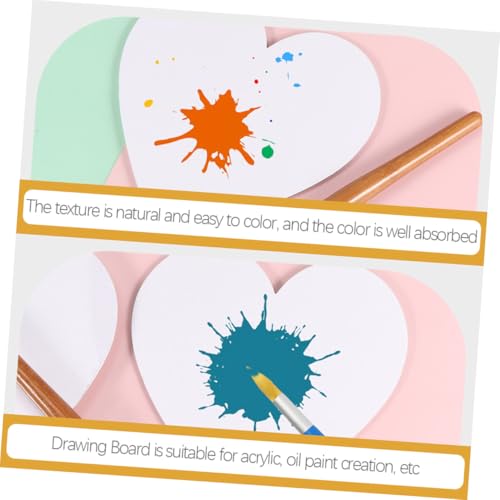 Tablero para pintar óleo y acrílico en forma de corazón con lienzo de algodón de pintor 8
