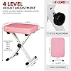Best Piano Benches: Top 5 Piano Bench Reviews and Buyer’s Guide 10 5 CORE Keyboard Bench 3 Inch Padded Cushioned Piano Stool Height Adjustable Guitar Seat Heavy Duty Folding Portable Musician Chair W Nonslip Rubber Feet Pink - KBB PNK HD #1