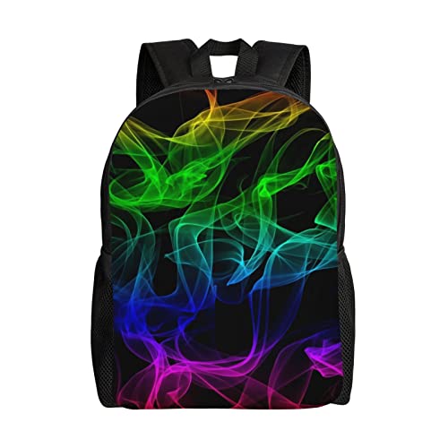 Tjama Glow-in-Dark Neon Backpack with Mesh Pockets
