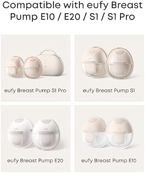 eufy Heated Wearable Breast Pump E20 with Original Diaphragm (2-Pack), 3 Heat Levels, Hands-Free Breast Pump with Innovative HeatFlow, Optimized Rhythm via App, Hospital-Grade Suction and Leakproof