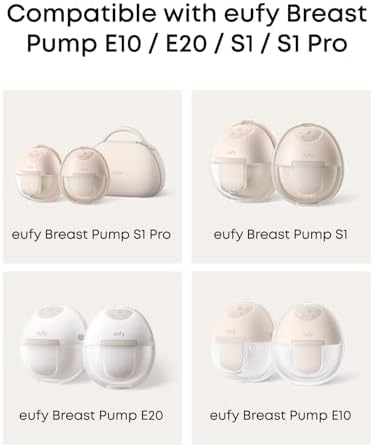 eufy Heated Wearable Breast Pump E20 with Original Diaphragm (2-Pack), 3 Heat Levels, Hands-Free Breast Pump with Innovative HeatFlow, Optimized Rhythm via App, Hospital-Grade Suction and Leakproof