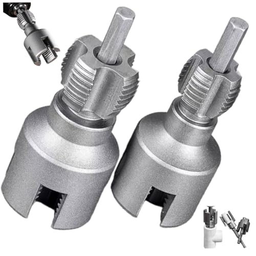 Integrated Internal & External Pipe Threading Tool for Electric Drill, 2 in 1 PVC Pipe Threader Kit,Water Pipe Internal External Integrated Threader with 1/2