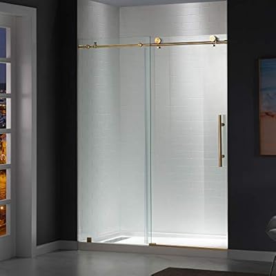 WOODBRIDGE PLUMBING_FIXTURE Shower Door, 48"x76", Brushed Gold