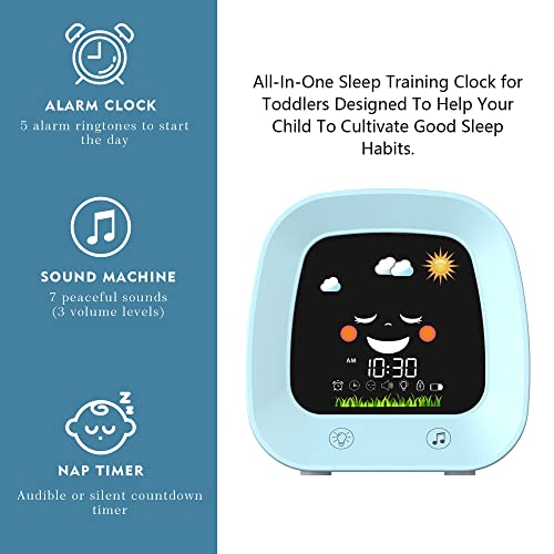 Digital Alarm Clock For Kids, Okay To Wake Clock Toddlers Sleep Training Clock With Night Light Sleep Sound Machine, Kids Alarm Clock For Boys Girls Bedrooms #TOP1