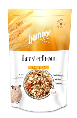 Bunny Nature HamsterDream Expert Food - All Natural Mix for Syrian & Dwarf Hamsters with Mealworms - Supports Foraging & Digestion - No Pellets, 1.1 lbs