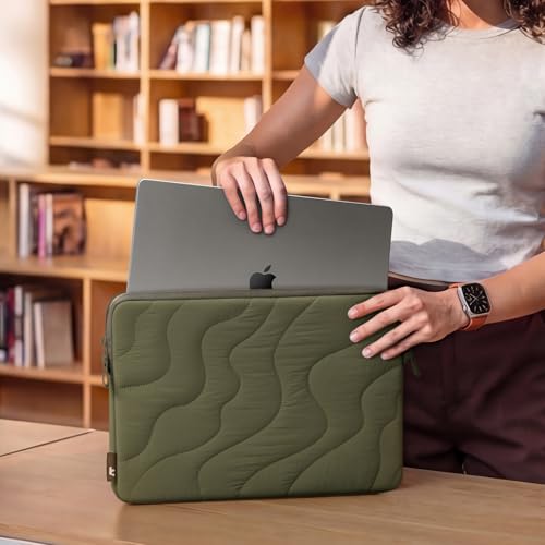 Image of Tomtoc Terra-A27 Laptop Sleeve (13 Inch), Greenlands (Olive)