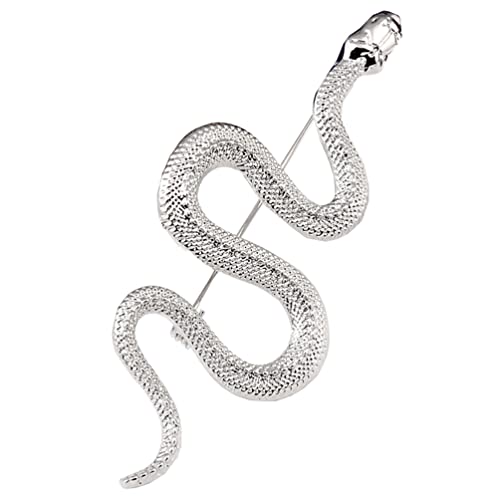 Vaguelly Pin de Broche de Serpent pour Femmes Hommes Pin de Sécurité Gothique Pull Vintage Sweater Clips Titulaire du Foulard Alliage Manteau Décoratif Corsage Pin Cadeau de Mariage de Cover