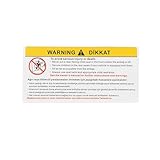 Car Sun Visor Makeup Mirror Airbag Sticker Safety Warning Board Sticker(English Version)