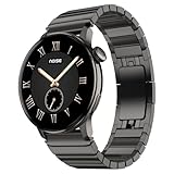 Noise Pro 6R 1.46" AMOLED Smart Watch, 1000 NITS, Powered by AI Pro, Built-in GPS, Strava Integration, Stainless Steel Dial, Video Watch Faces,3ATM, Emergency SOS, TWS Connectivity-Pure Titanium